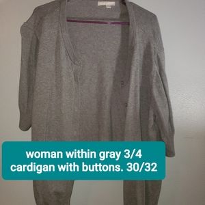 Plus size button cardigan